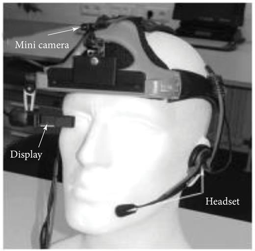 Head-worn display device (Platonov et al., 2006).