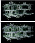 (a) Simulation results of hydrogen storage in CNT–graphene pillared structure. (b) Hydrogen storage in lithium doped CNT–graphene pillared structure. (Hydrogen molecules are shown in green and Li atoms are in purple.) Reproduced with permission from Dimitrakakis, G. K. et al., Nano Lett. 8(10), 3166–3170 (2008). Copyright 2008 American Chemical Society.