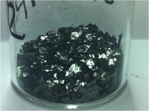 Germanane flakes produced by mixing calcium germanide and hydrocholoric acid. CREDIT: E. Bianco and J. Goldberger/ The Ohio State University