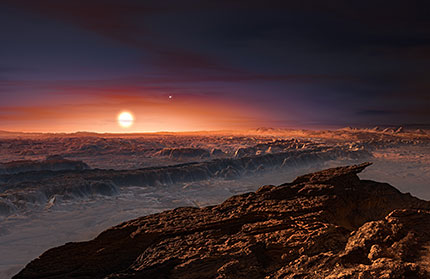 An artist’s impression of the newly discovered planet Proxima b. Credit: ESO/M. Kornmesser