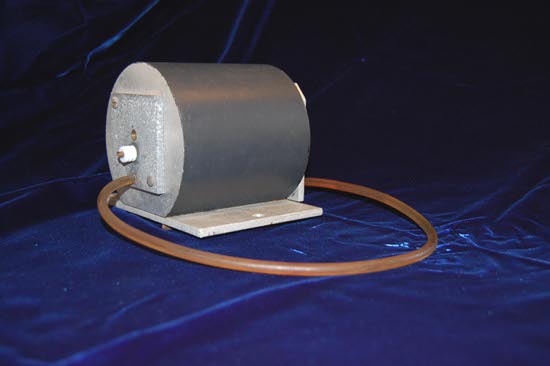 The author's home-made laser