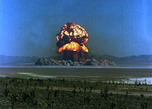 Part of Operation Plumbbob, the Fizeau test took place at the Nevada Test Site on 14 September 1957. In altitude and terrain, the site resembles parts of the Indian state of Rajasthan and parts of the Pakistani state of Balochistan.