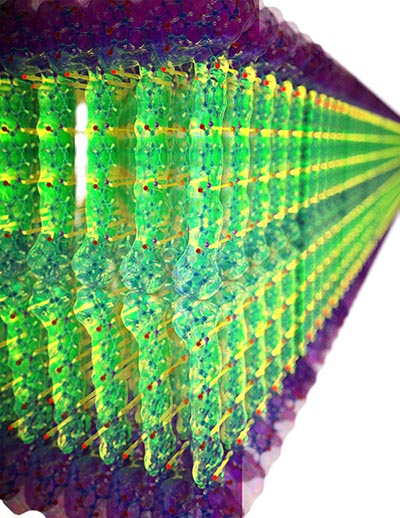 Layered amphiphilic molecules