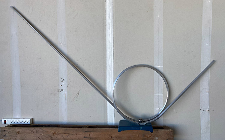 A loop-the-loop apparatus.