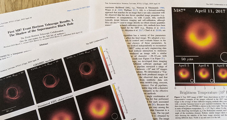 Event Horizon Telescope paper in Astrophysical Journal Letters.