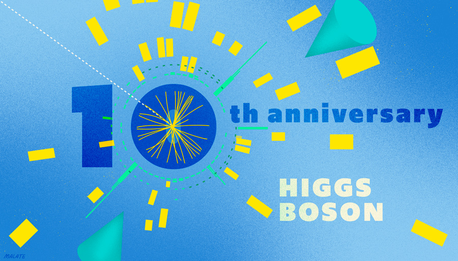 Higgs anniversary illustration.