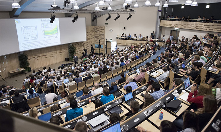 Higgs boson discovery announcement at CERN, 4 July 2012.