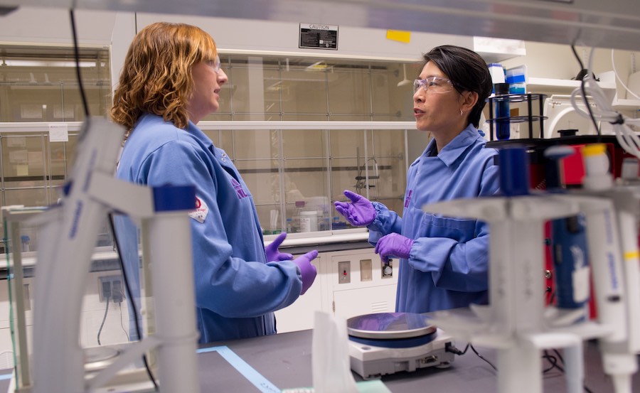 Teri Odom in the lab