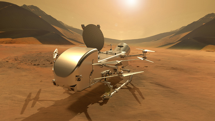 Dragonfly spacecraft illustration.