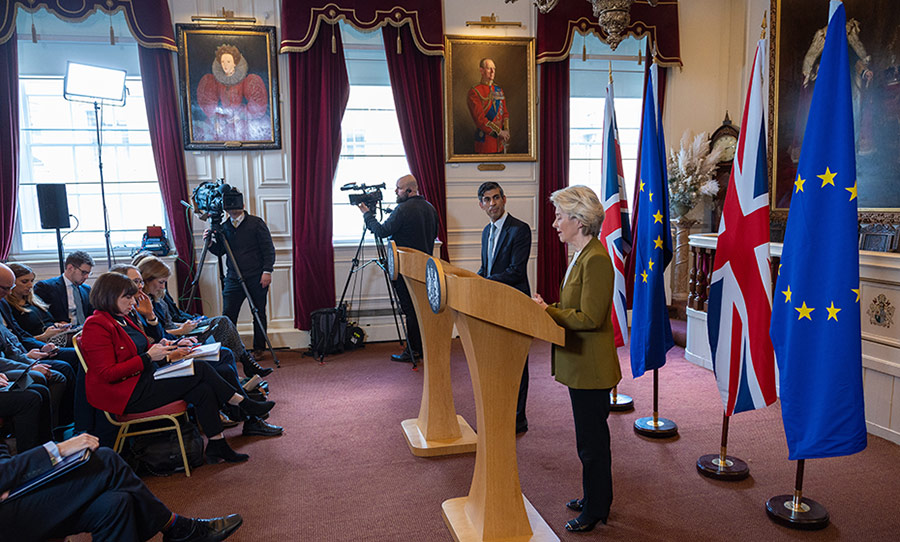 UK Prime Minister Rishi Sunak and European Commission President Ursula von der Leyen.