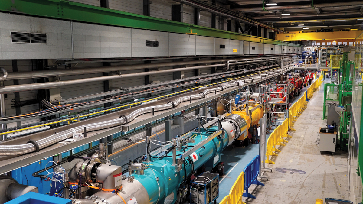 A multicolored tunnel in a lab.