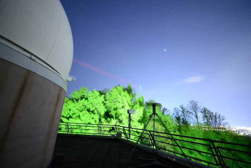 Graz receiving photons from satellite