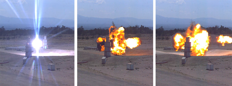 Explosion testing.