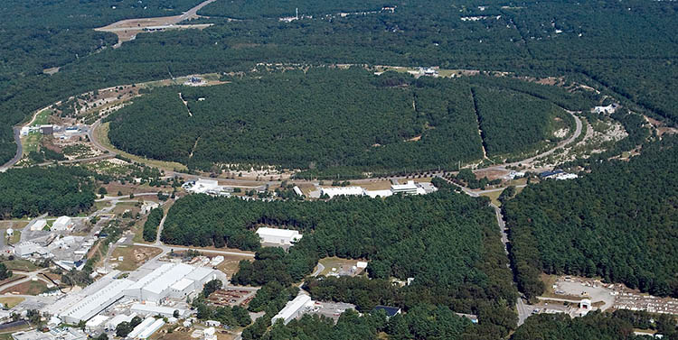 RHIC ring at Brookhaven National Laboratory.