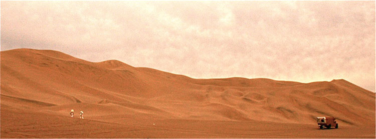 Mars simulation in the Mojave Desert.