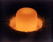 Plutonium oxide pellet. (Photo credit - DOE)