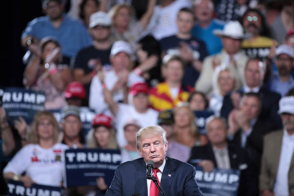 Donald Trump speaks at a rally in Phoenix, Arizona, in June. The president-elect’s position on science remains a mystery beyond his opposition to the Paris climate and Iran nuclear deals. Credit: Gage Skidmore, CC BY-SA 2.0