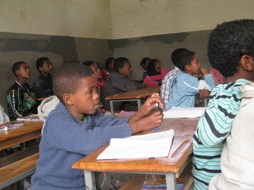 Addis Alem children at the elementary school. CREDIT: Catherine O'Riordan