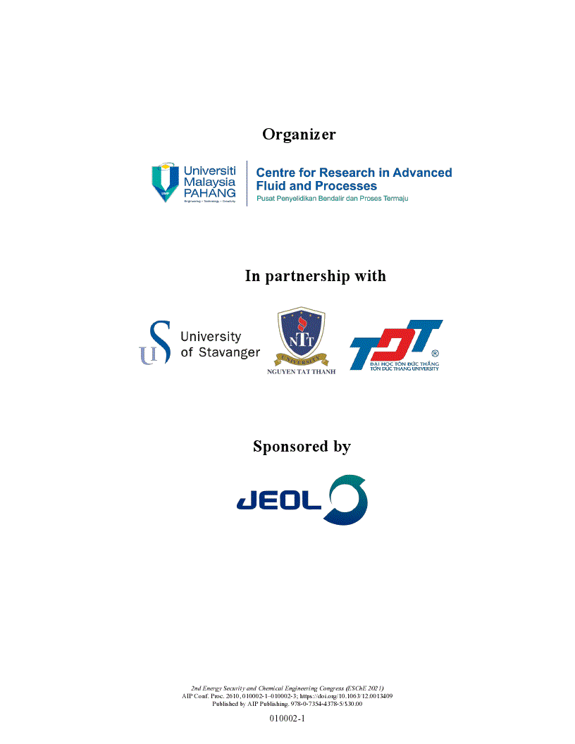 First page of Committees: 2nd Energy Security and Chemical Engineering Congress (ESChE2021)