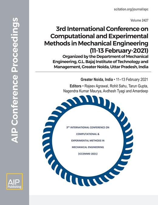 AIP Conference Proceedings Cover Image for Volume 2427, Issue 1