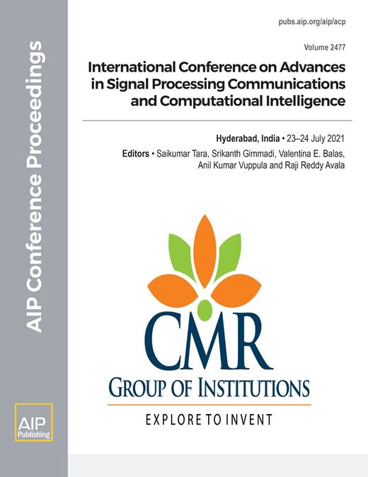 AIP Conference Proceedings Cover Image for Volume 2477, Issue 1
