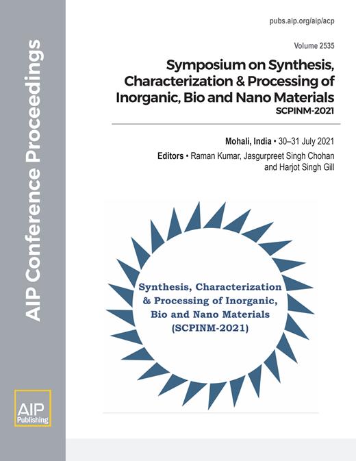 AIP Conference Proceedings Cover Image for Volume 2535, Issue 1