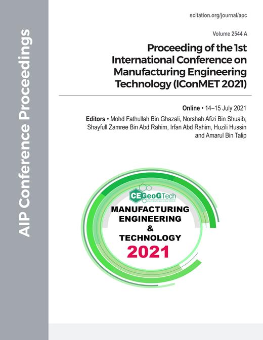AIP Conference Proceedings Cover Image for Volume 2544, Issue 1