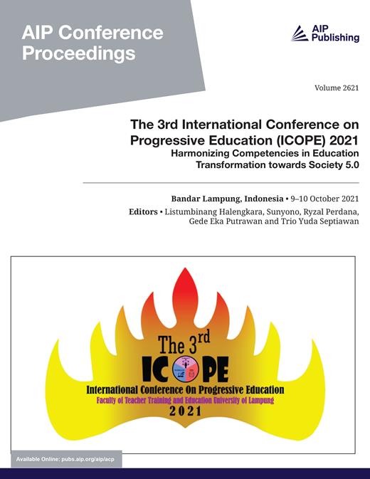 AIP Conference Proceedings Cover Image for Volume 2621, Issue 1