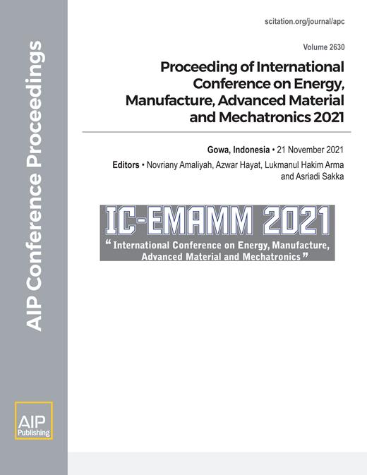 AIP Conference Proceedings Cover Image for Volume 2630, Issue 1