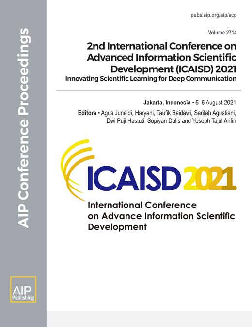 AIP Conference Proceedings Cover Image for Volume 2714, Issue 1