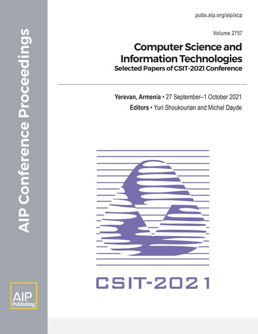AIP Conference Proceedings Cover Image for Volume 2757, Issue 1