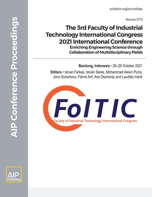 AIP Conference Proceedings Cover Image for Volume 2772, Issue 1