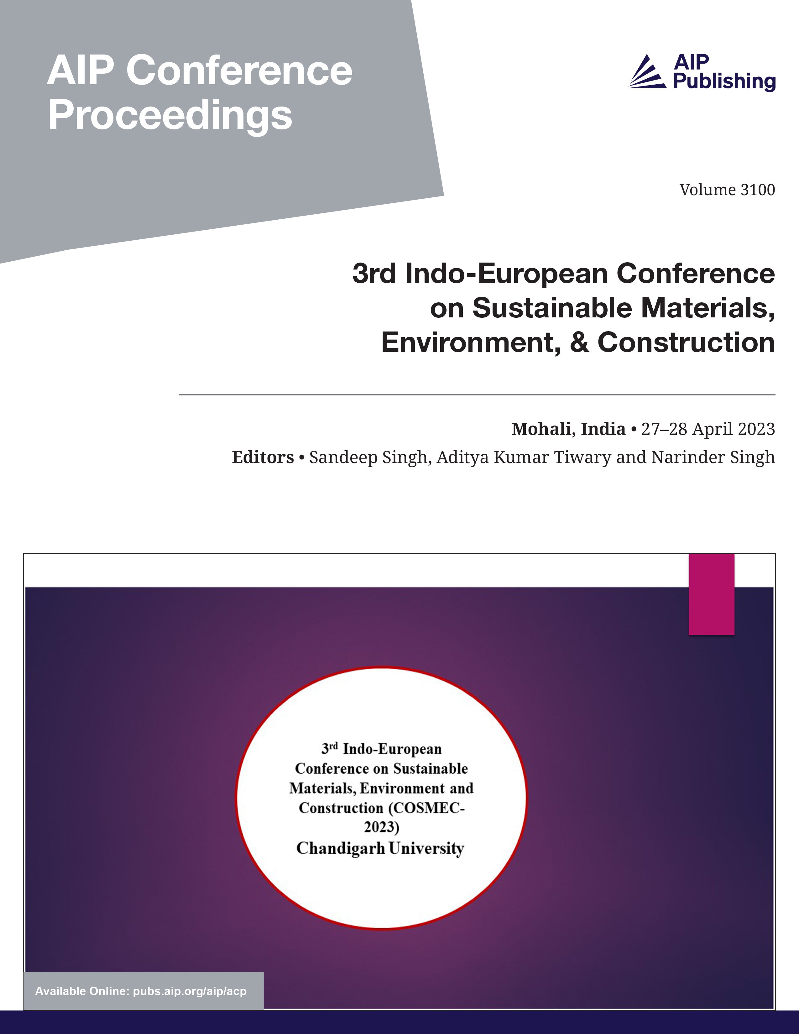 Issue Imge Volume 3100 Issue 1 | AIP Conference Proceedings | AIP Publishing
