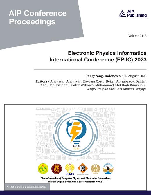 AIP Conference Proceedings Cover Image for Volume 3116, Issue 1