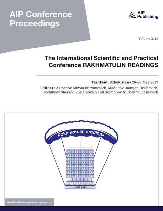 AIP Conference Proceedings Cover Image for Volume 3119, Issue 1