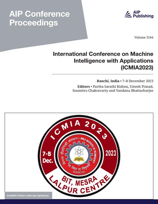 AIP Conference Proceedings Cover Image for Volume 3164, Issue 1