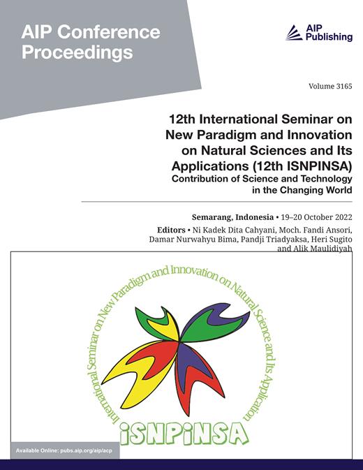 AIP Conference Proceedings Cover Image for Volume 3165, Issue 1