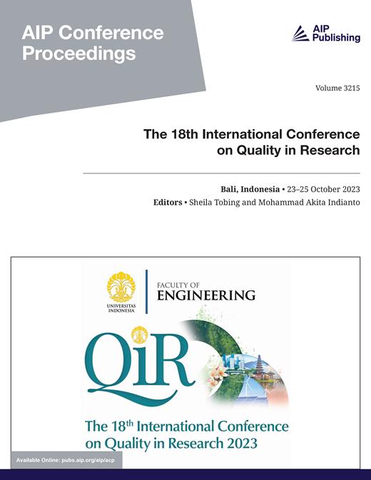 AIP Conference Proceedings Cover Image for Volume 3215, Issue 1