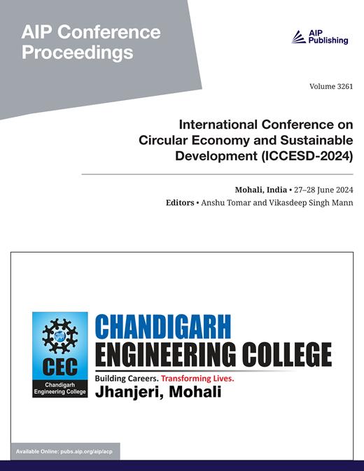 AIP Conference Proceedings Cover Image for Volume 3261, Issue 1