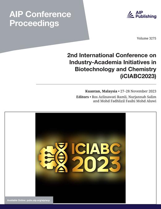AIP Conference Proceedings Cover Image for Volume 3275, Issue 1