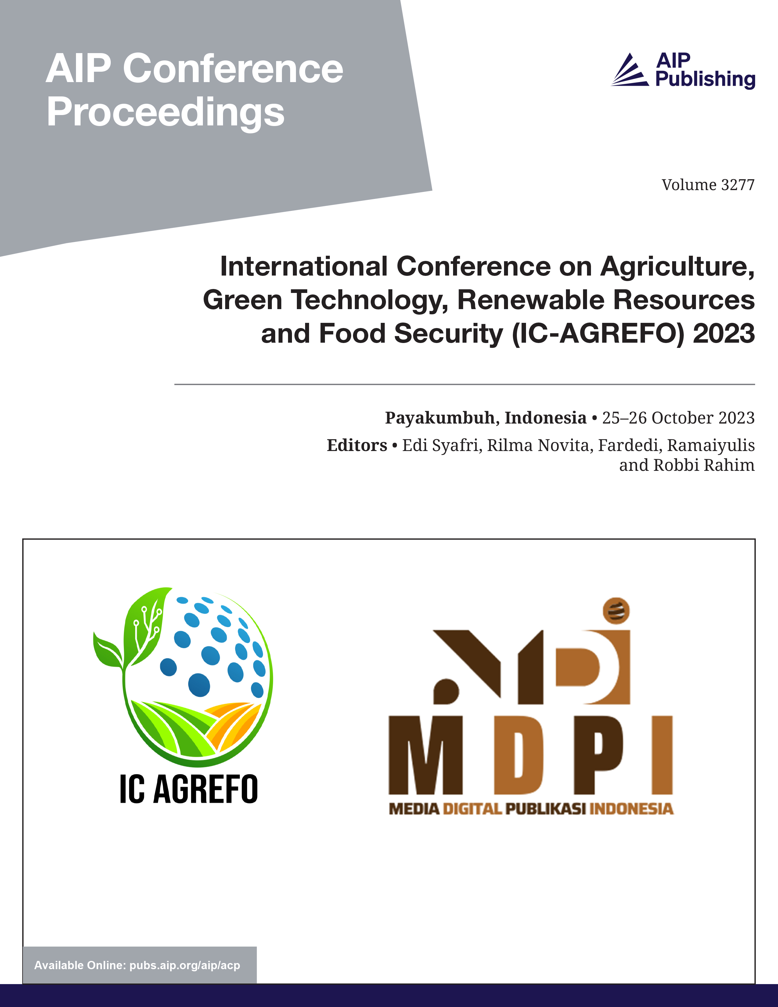 Volume 3277 Issue 1 | AIP Conference Proceedings | AIP Publishing