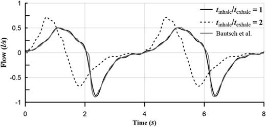 FIG. 2. Flow rate variation during breathing.