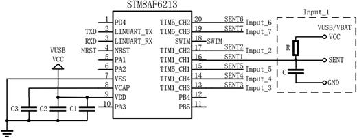 The main control circuit and the interface circuit.