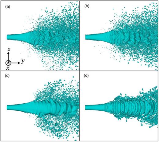 Effects of gas viscosity and liquid-to-gas density ratio on liquid jet ...