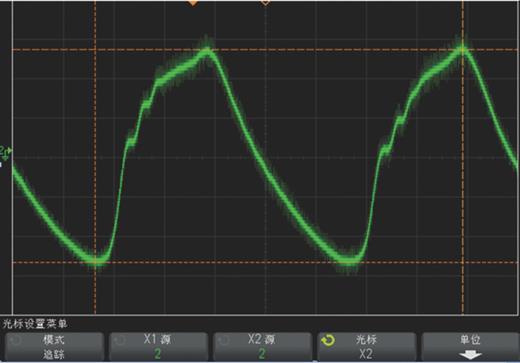 FIG. 6. Output waveform of response voltage signal of THz detector at 100 Hz chopper frequency.