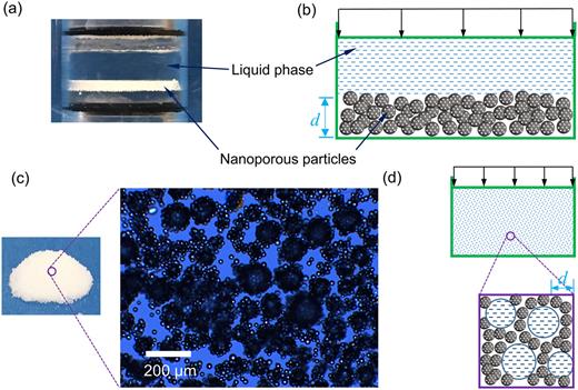 FIG. 4. (a) Snapshot of LN-L sample (b) Schematic of LN-L sample structure (c) Snapshot and microscopy image of LN-M sample (d) Schematic of LN-M sample structure.