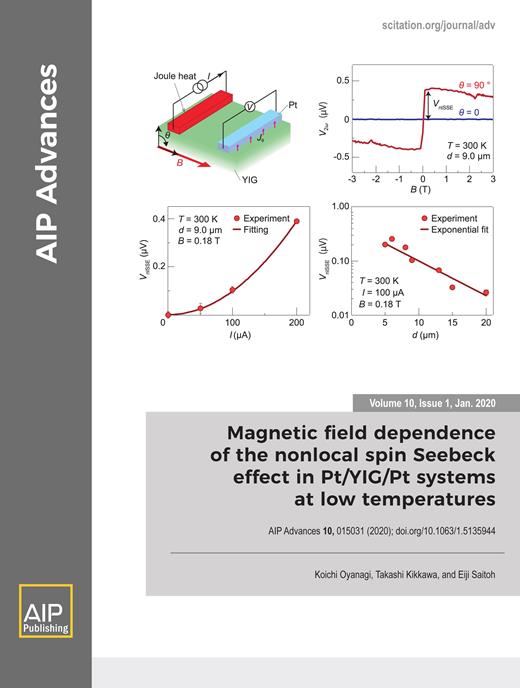 AIP Advances Cover Image for Volume 10, Issue 1