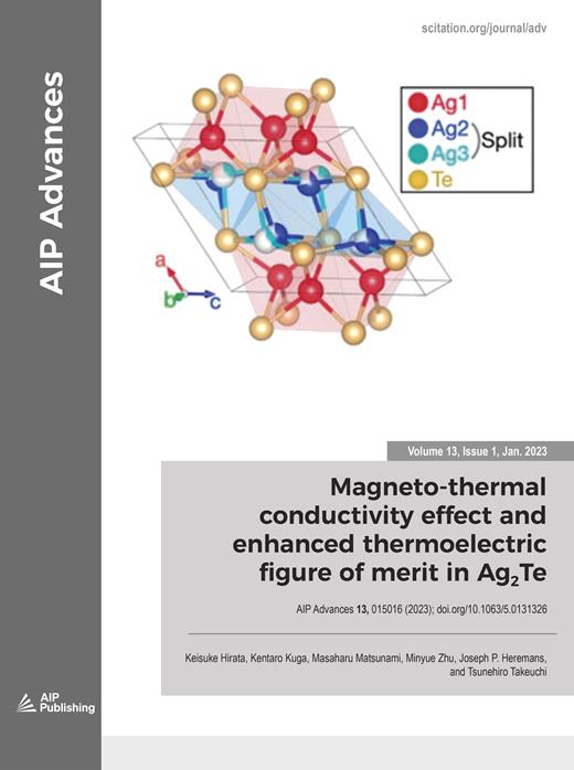 AIP Advances Cover Image for Volume 13, Issue 1