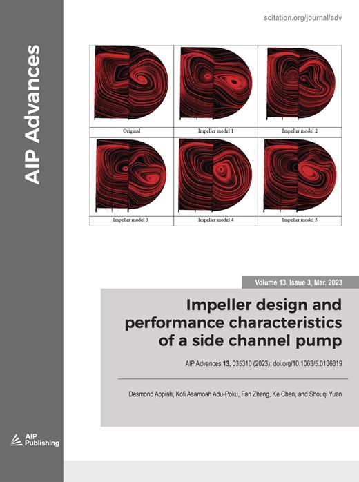 AIP Advances Cover Image for Volume 13, Issue 3
