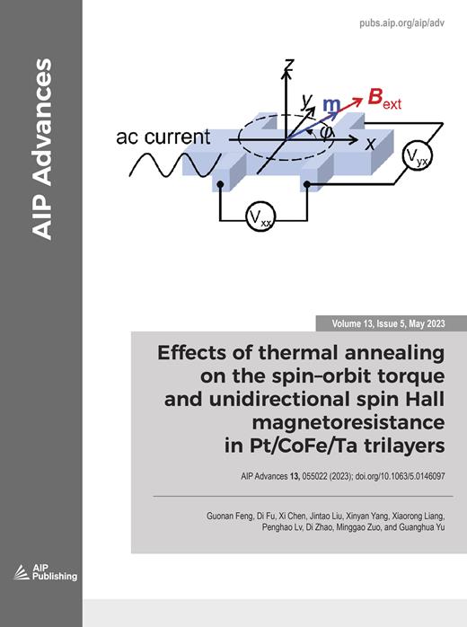AIP Advances Cover Image for Volume 13, Issue 5